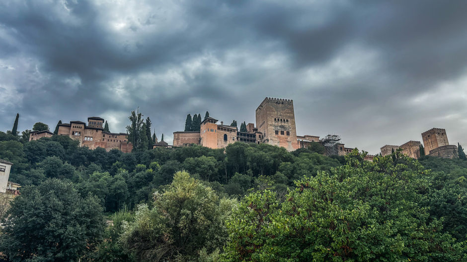 Alhambra from the promenade below