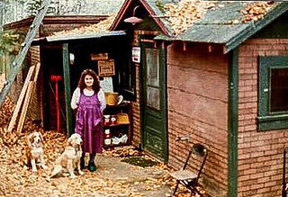 My mom, the dogs, the cabin