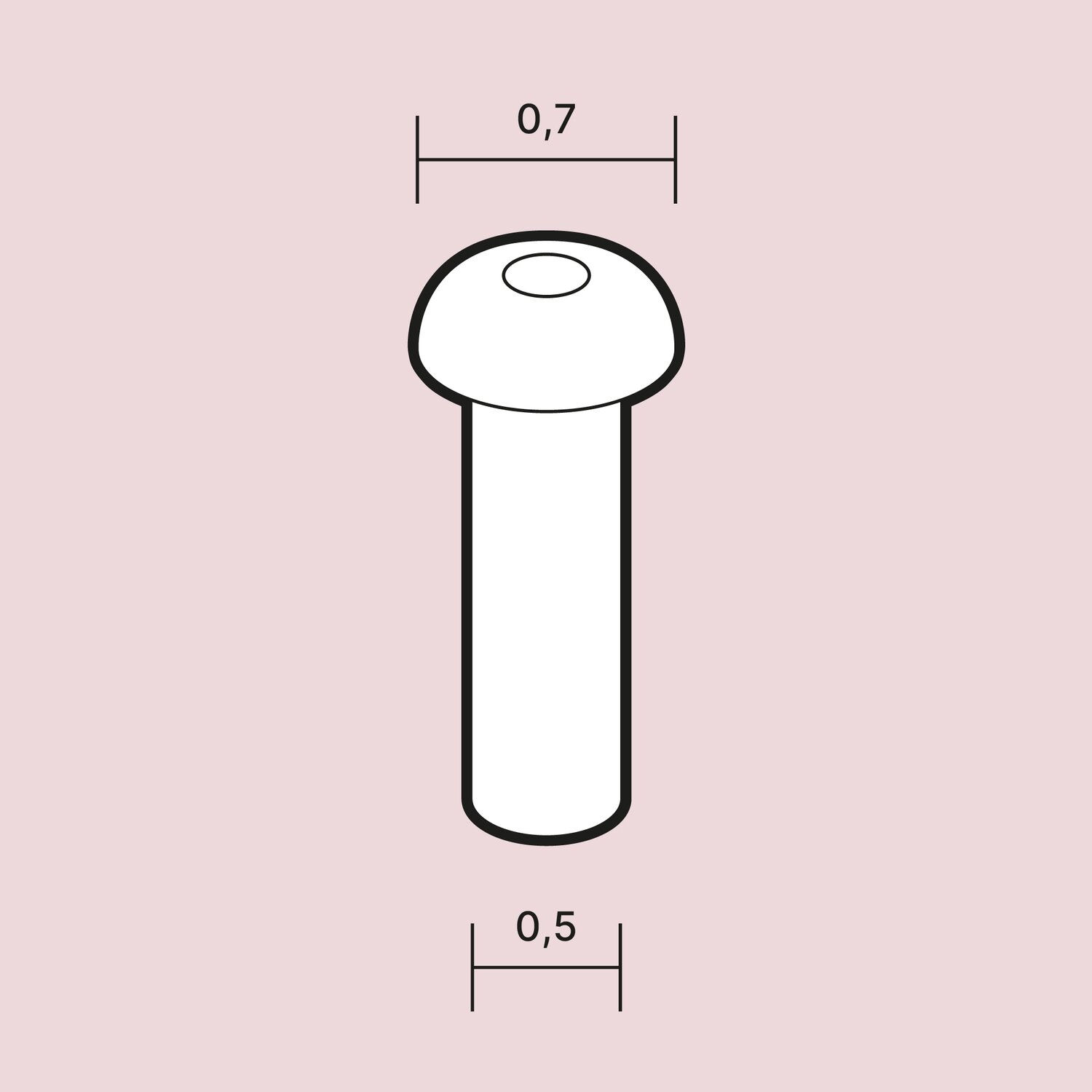 Rivets 0,7 mm (round head) SCO-R046