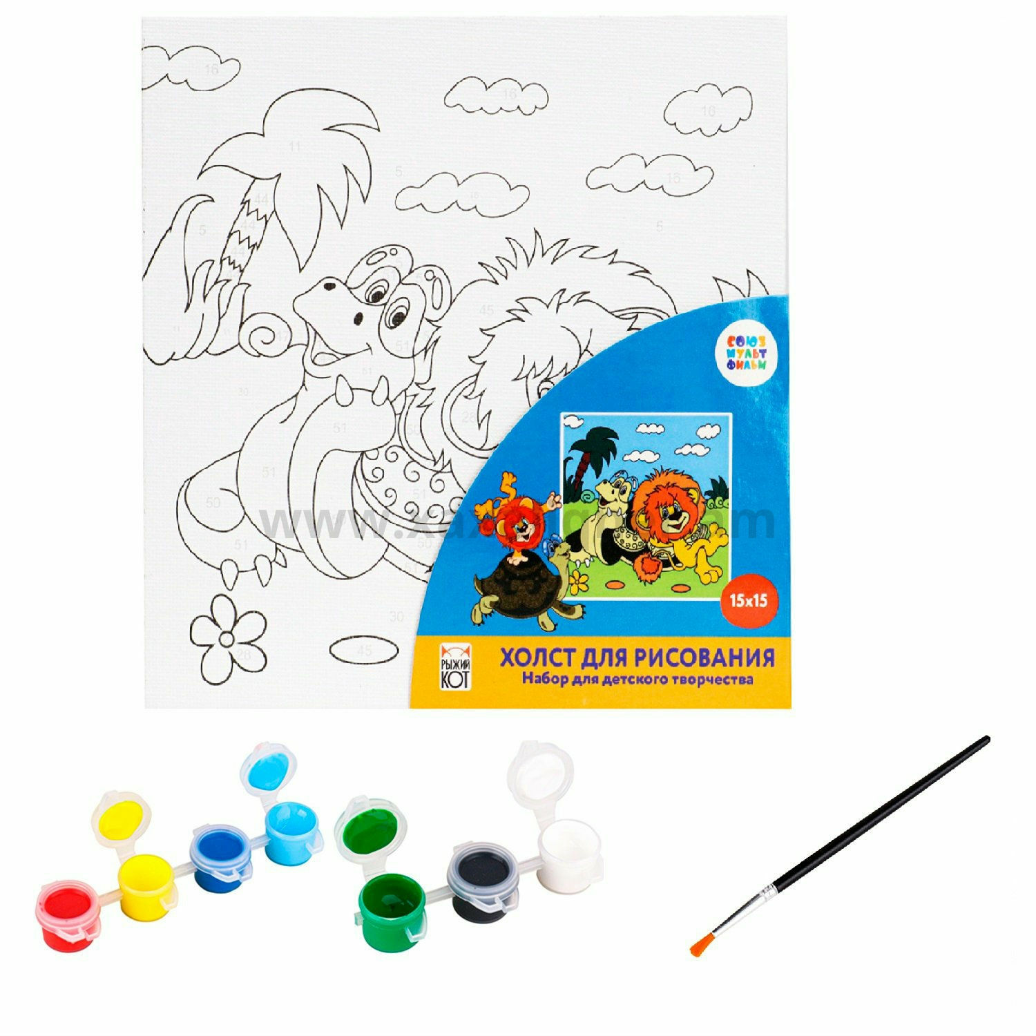 Թվահամարներով նկարչություն "Առյուծը և Կրիան"