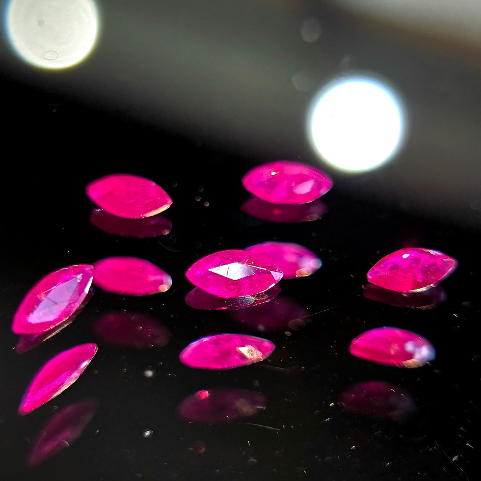 Miniatura: Set Rubies Marquise 1