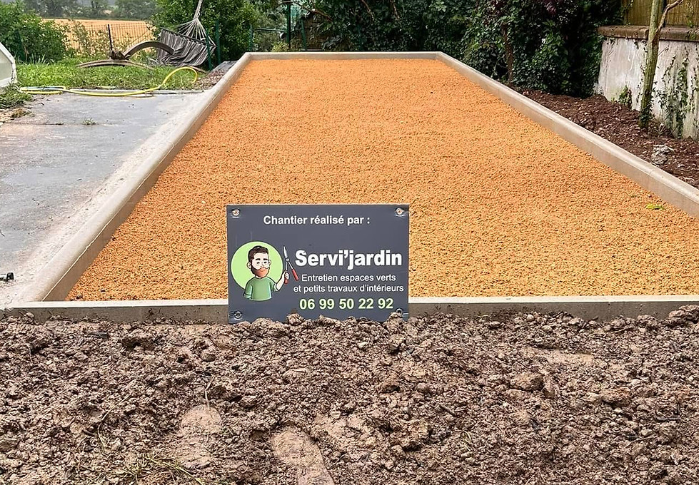 création terrain de petanque