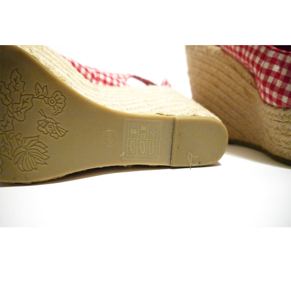 Thumbnail: TOPS Red Espadrilles Wedges Peep Toe Platform