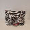 Miniature : Sac à main " Popine " à l'épaule zèbre blanc et noir et rouge