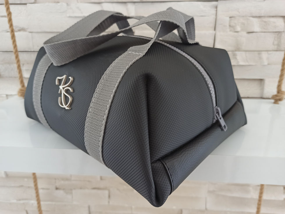 Miniature : Glacière  "Solo" Sac isotherme noir strillé et gris