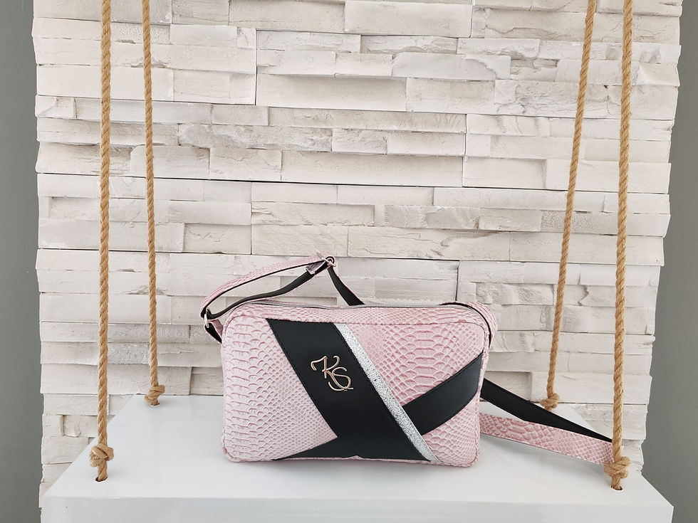 Miniature : Sac à main - Sacoche modèle "Celesta" comodo rose et noir