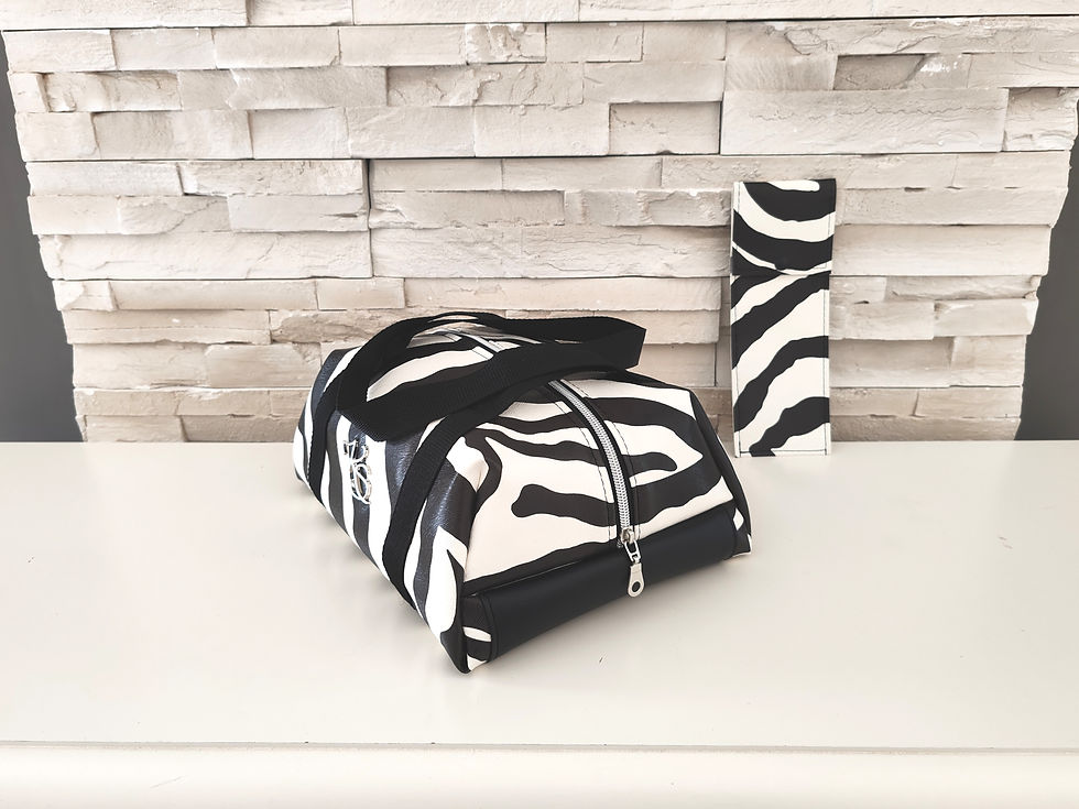Miniature : Glacière "Solo" Sac isotherme zèbre noir et blanc