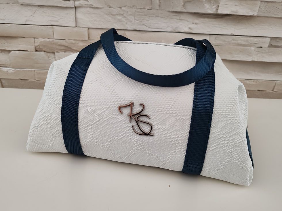 Miniature : Glacière "Solo" Sac isotherme blanc serpent et turquoise