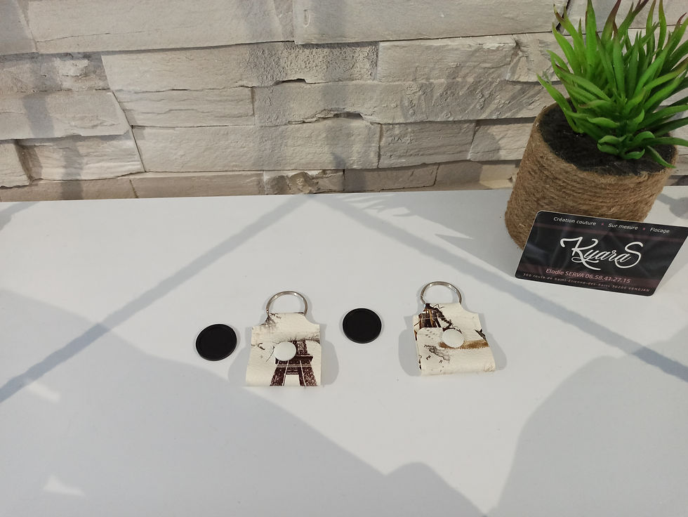 Miniature : Porte jeton en simili-cuir avec jeton