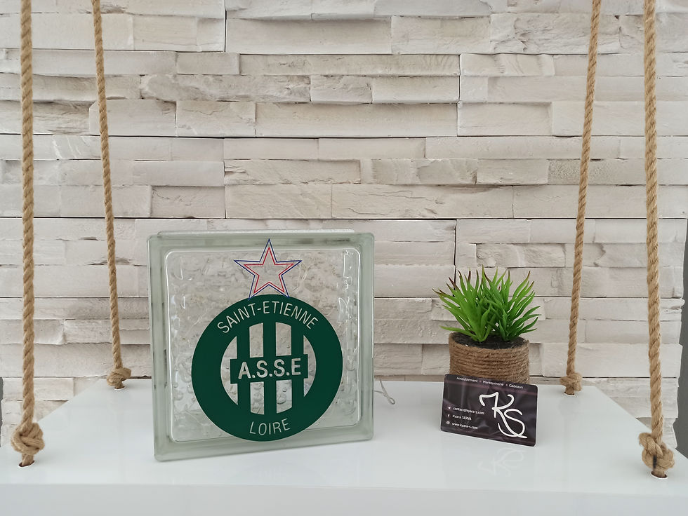 Miniature : Lampe verre équipe de foot -  Saint-Etienne