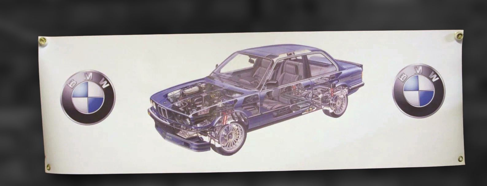 BMW E30 Alpina Large Garage Banner