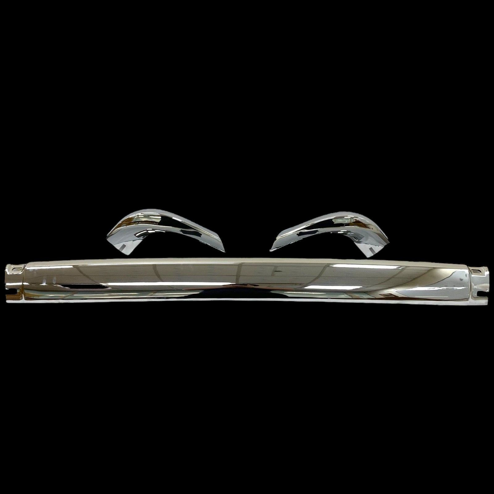 BMW 2002 REAR BUMPER SET (CHROME) W/ SHORT SIDE BUMPERS (EURO) 68-71