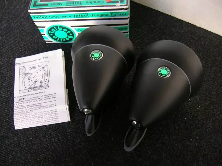 Thumbnail: Genuine BMW NOS 2002 / E9 CSL Talbot300 BERLIN Black Bullet Sports Mirror Set