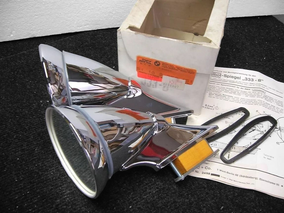 Genuine BMW 2002 & E9 CSL TALBOT 333B Chrome Mirror Set