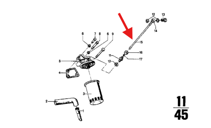 Thumbnail: Genuine BMW 2002tii Kugelfischer Injection Pump Oil Line