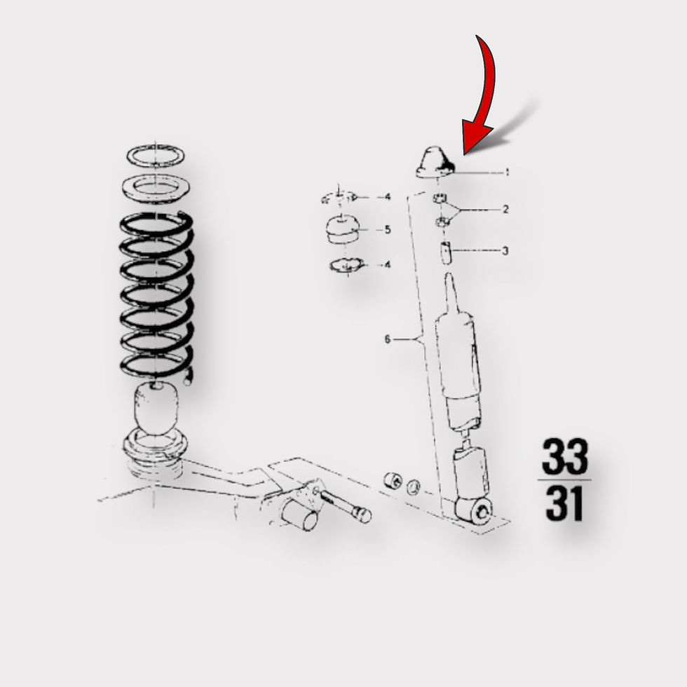 Thumbnail: Genuine BMW 2002 Front & Rear Strut Tower Cap Sets