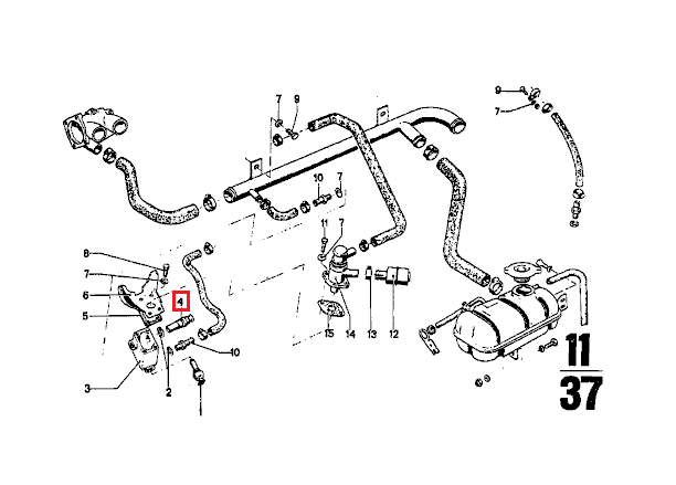Thumbnail: BMW E9 CSi CSiL Bosch Coolant Temperature Sensor
