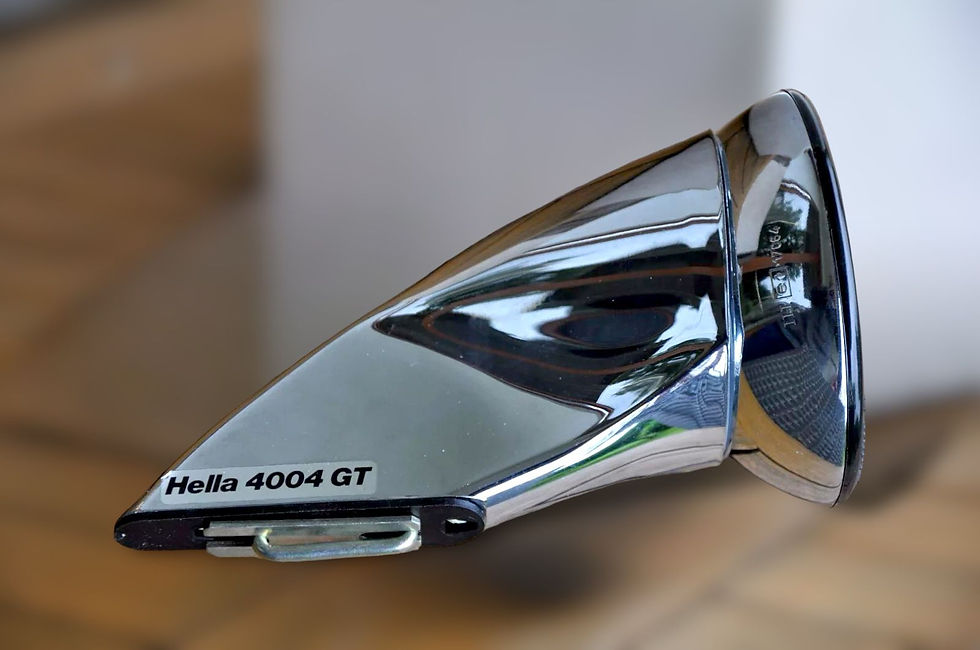 Thumbnail: Vintage HELLA Sports Mirror 4004GT Chrome Plastic Lightweight - BMW2002 / E9 CS