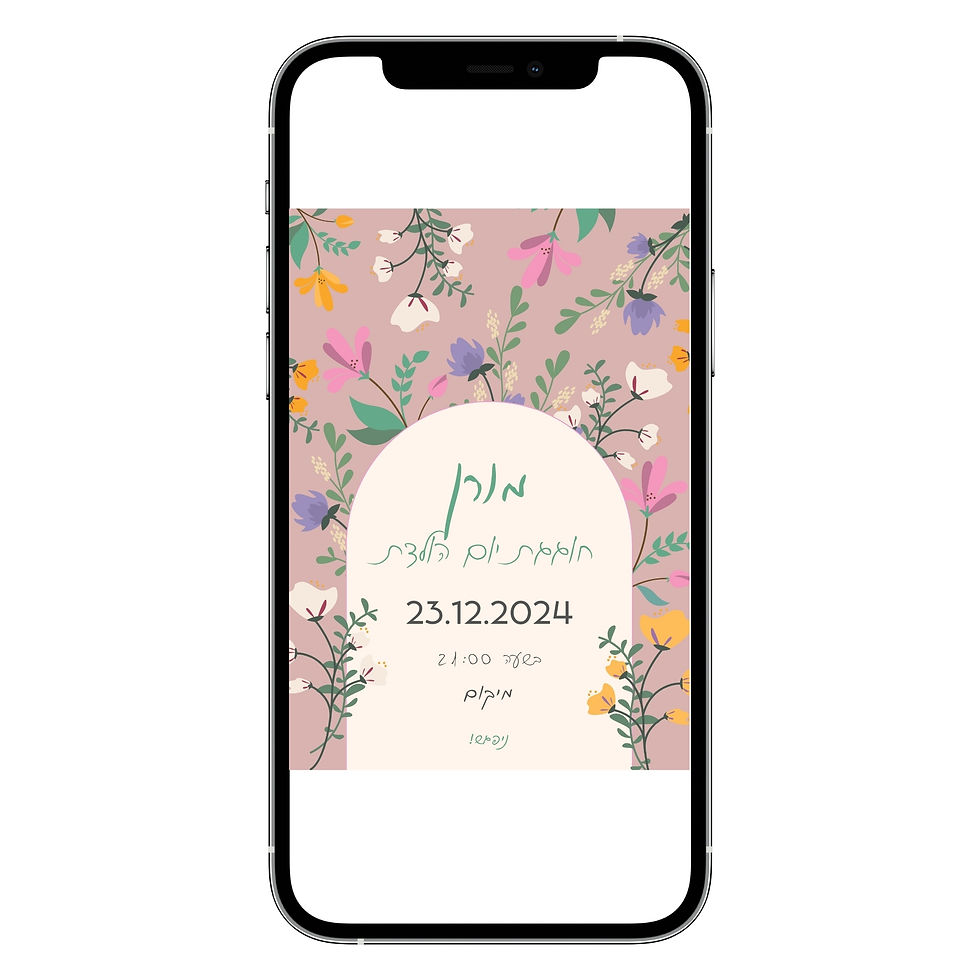 הזמנה דיגיטלית ליום הולדת