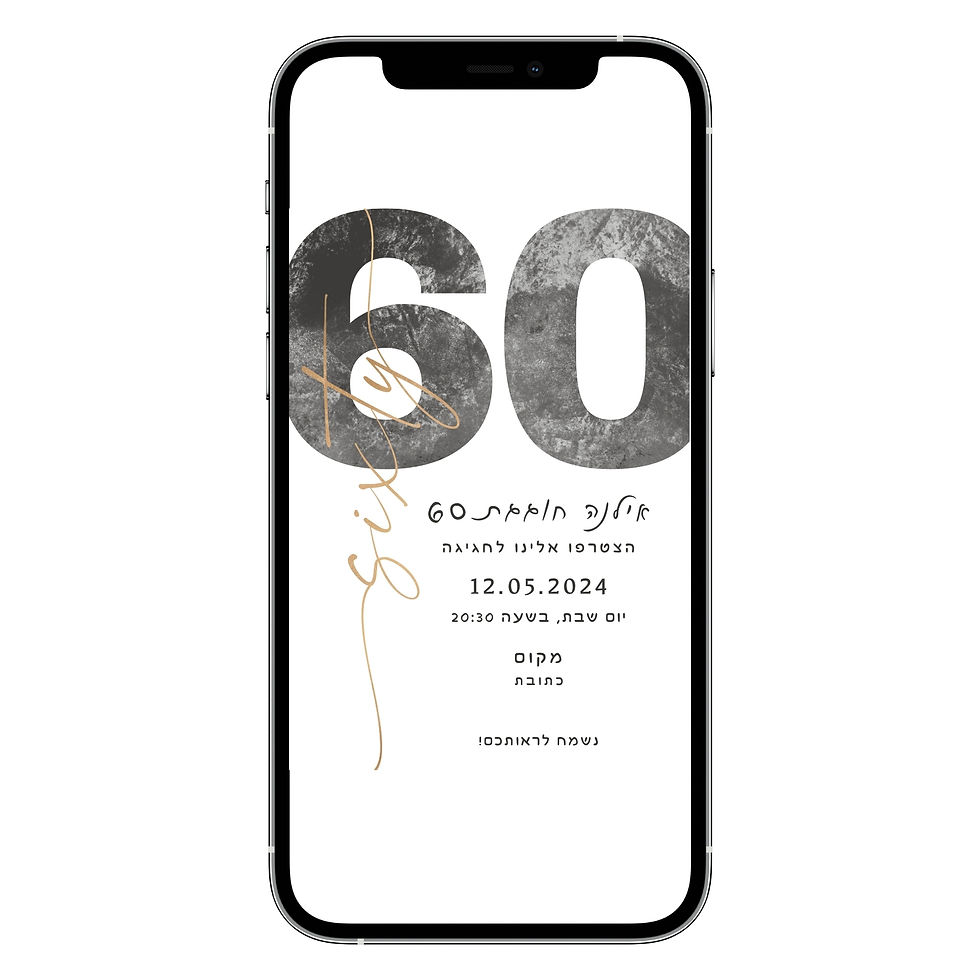 הזמנה דיגיטלית ליום הולדת