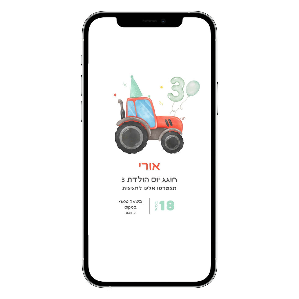 הזמנה דיגיטלית ליום הולדת