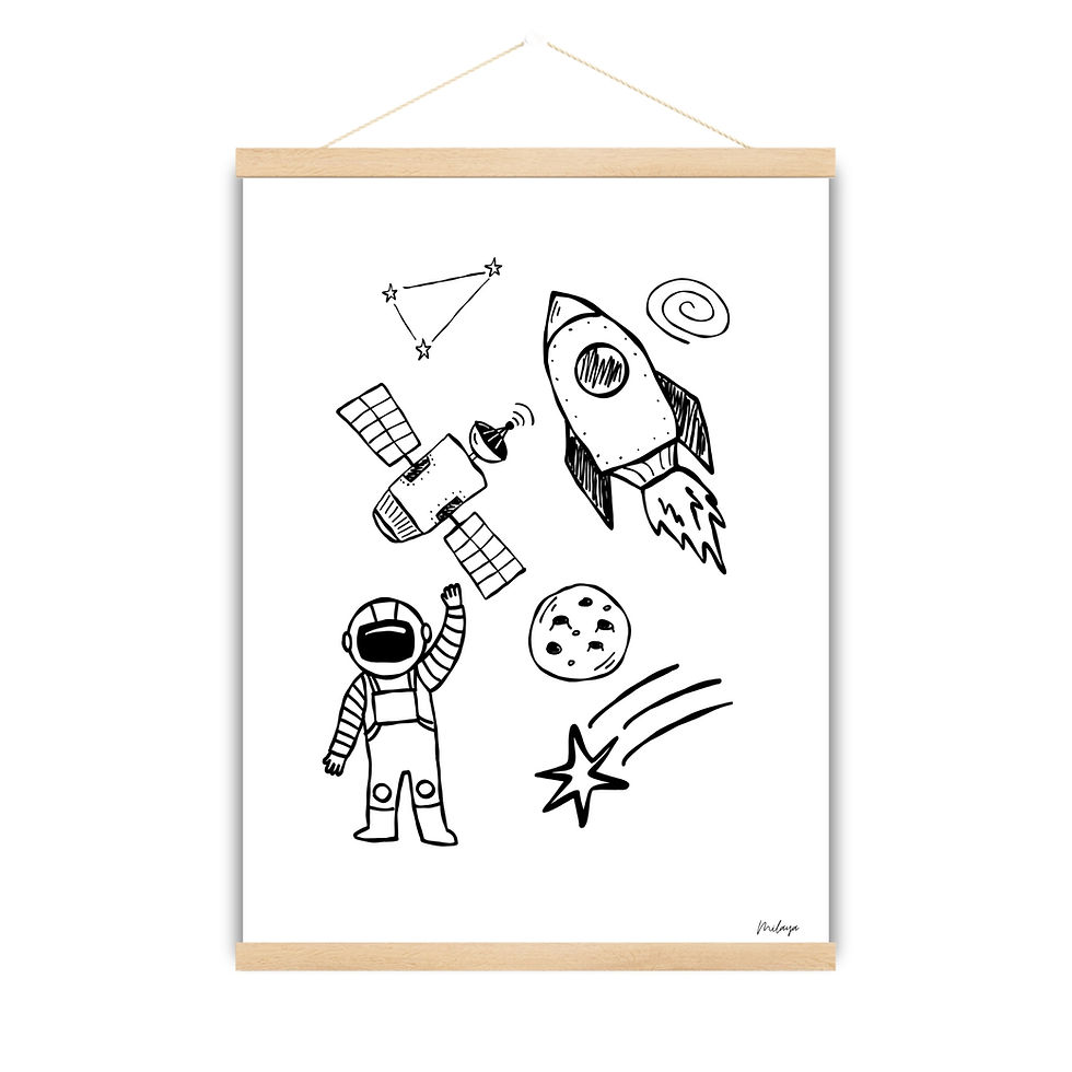 תמונה לחדר ילדים חלל