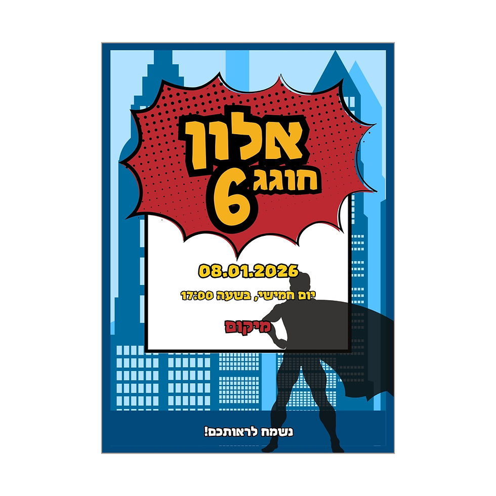 הזמנה דיגיטלית ליום הולדת