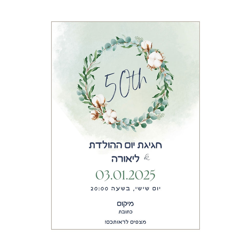 הזמנה דיגיטלית ליום הולדת