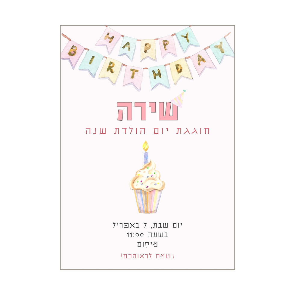 הזמנה דיגיטלית ליום הולדת