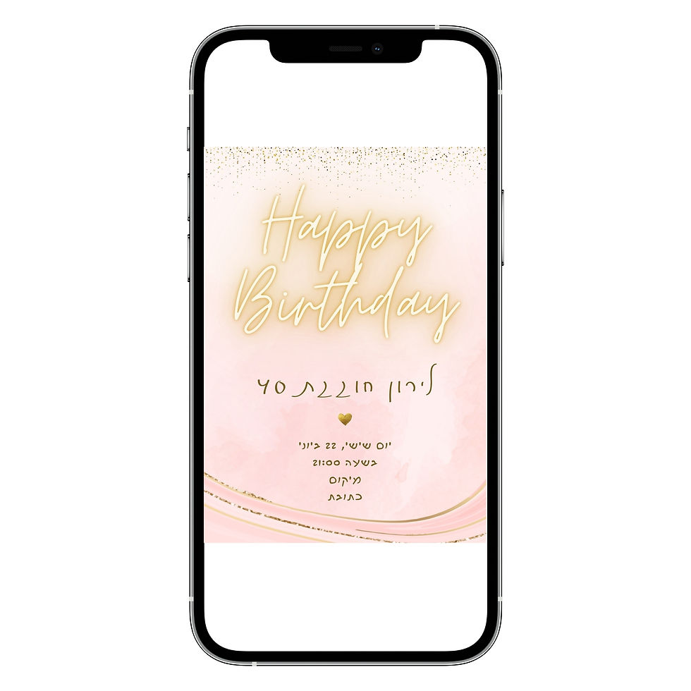 הזמנה דיגיטלית ליום הולדת