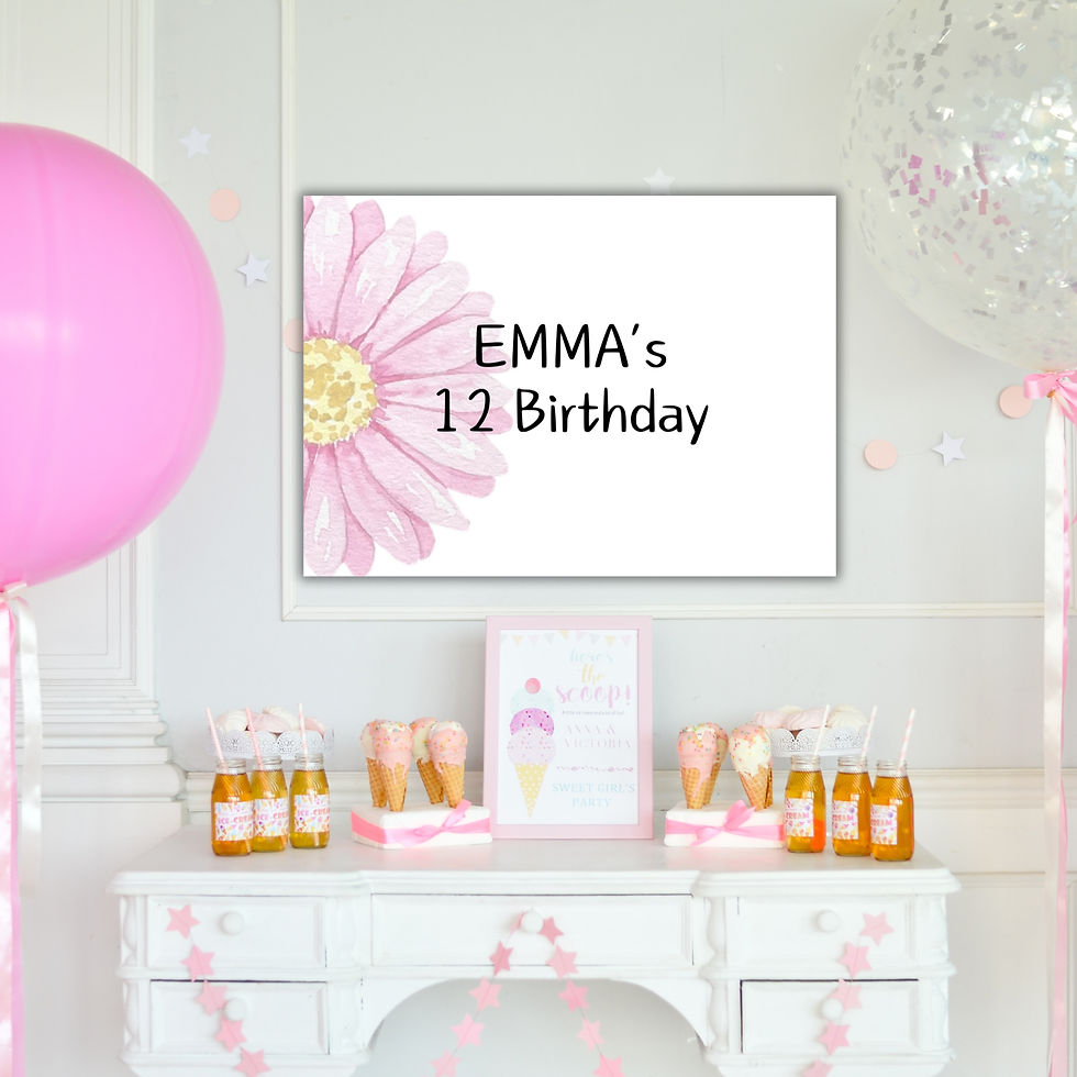 שלט מעוצב לבת מצווה