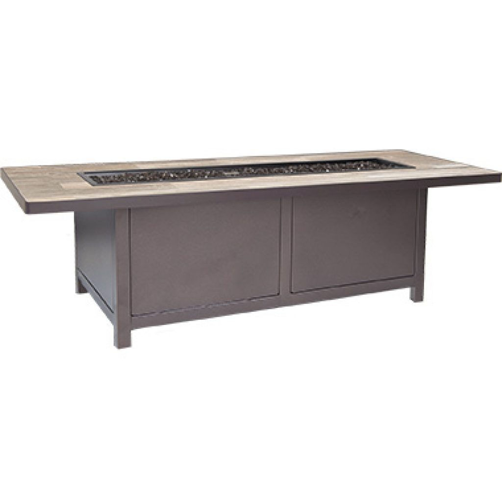28" x 72" Occasional Height Elba Aluminum Fire Pit