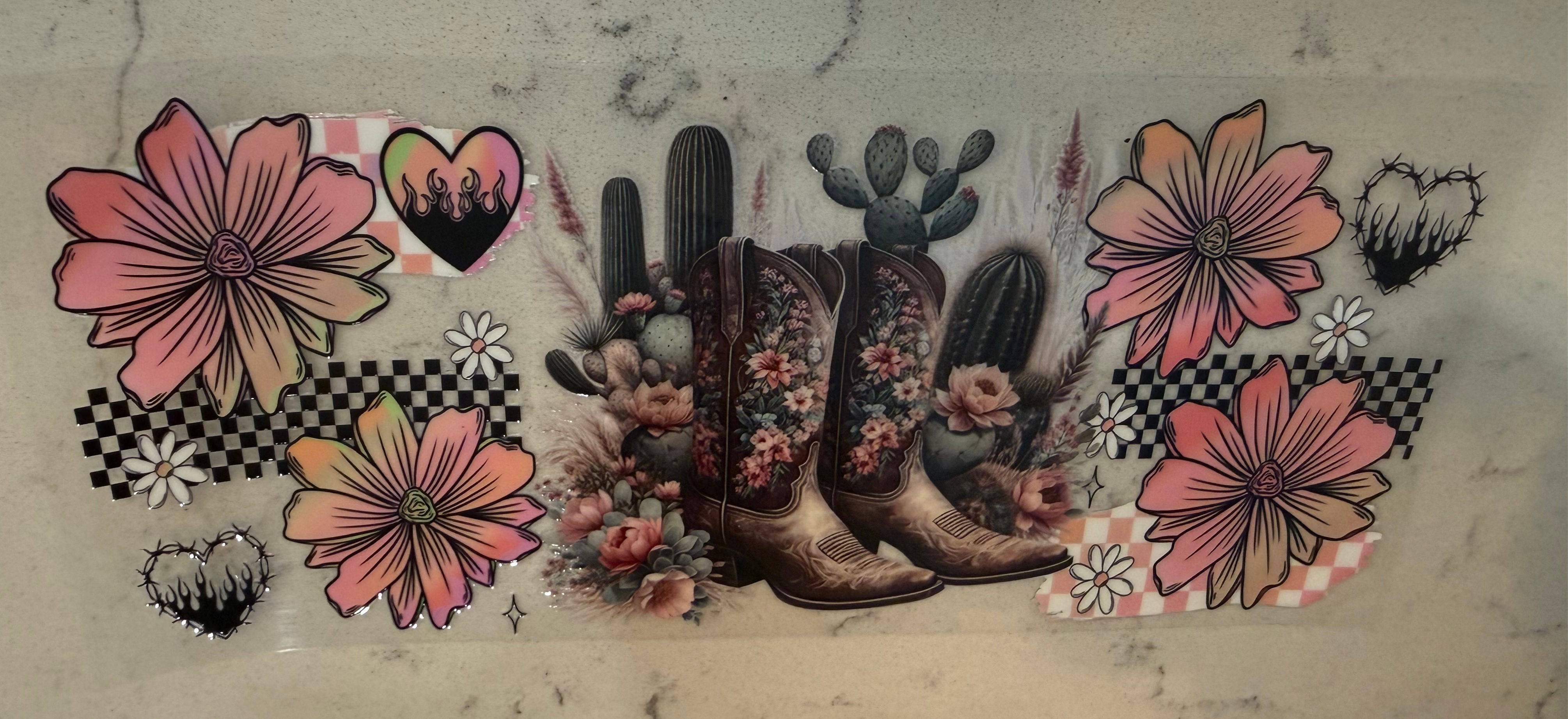 Desert Rose Cowboy Boots