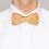 Thumbnail: natural wood laser cut bow tie engraved with scratch texture designed by Daniel Roa front