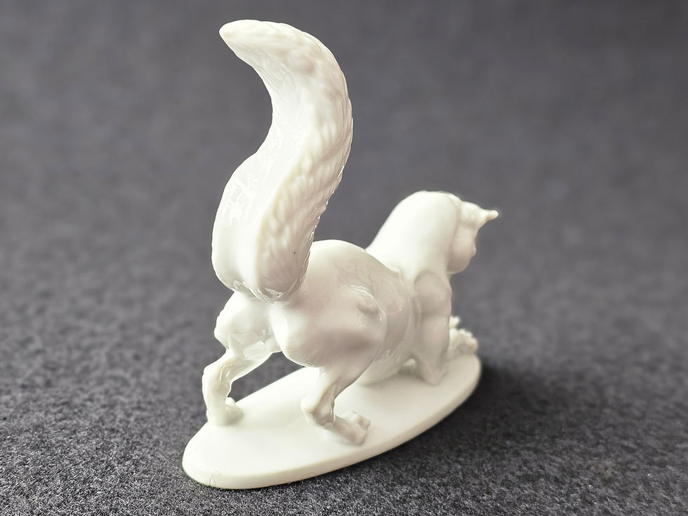 Thumbnail: An Ss Allach-Made Male Fox Figurine By Theodor Kärner