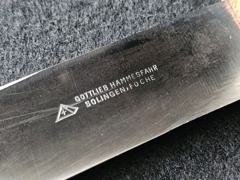 Thumbnail: Early Hitlerjugend knife with motto by Gottlieb. RARE!!!