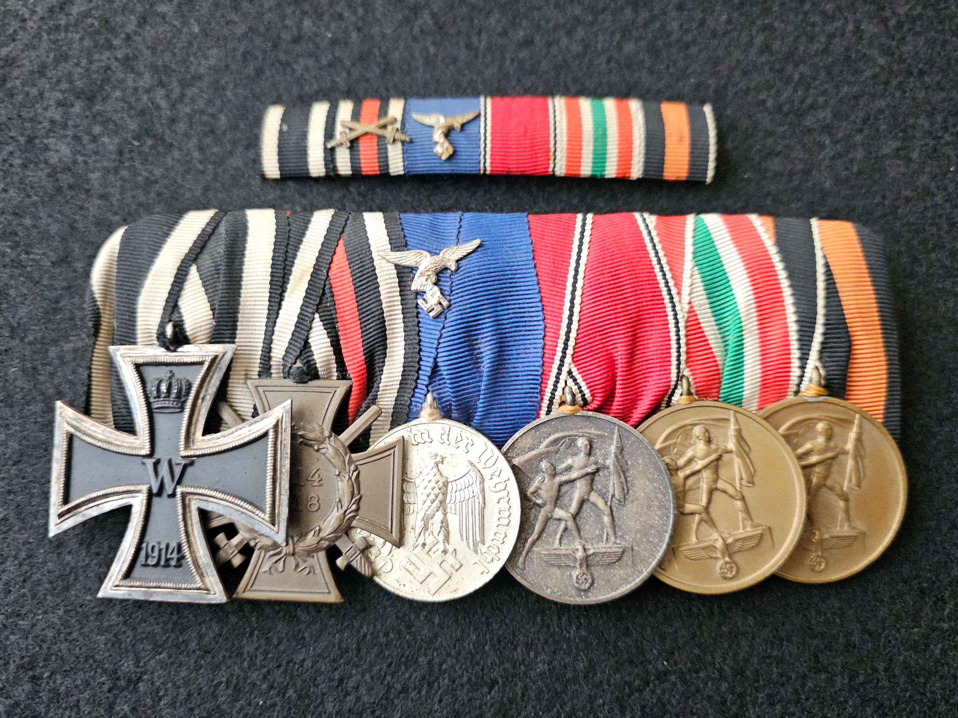 6 place medal bar + ribbon bar.