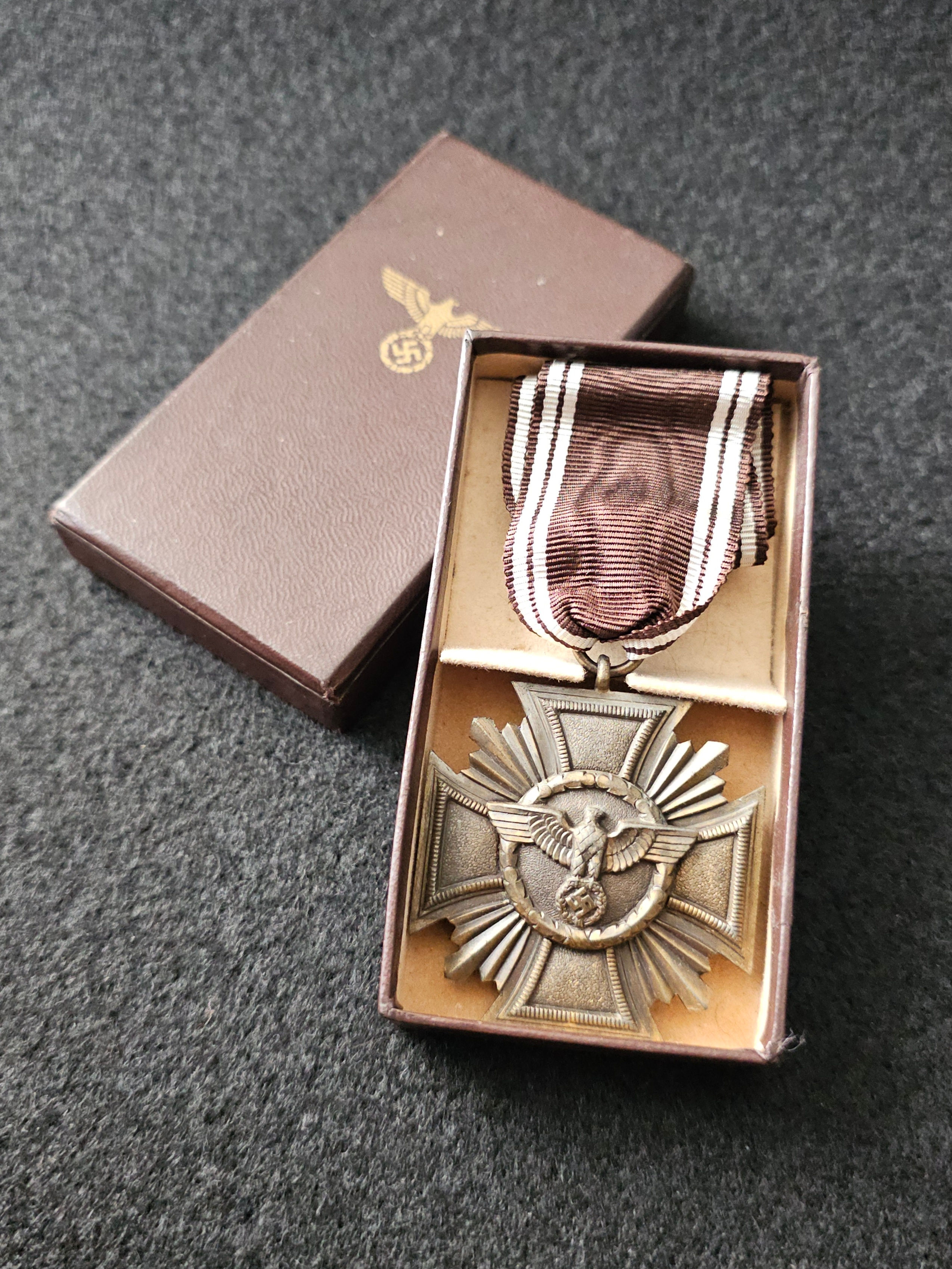 Cased NSDAP 10 Years Long Service Award.