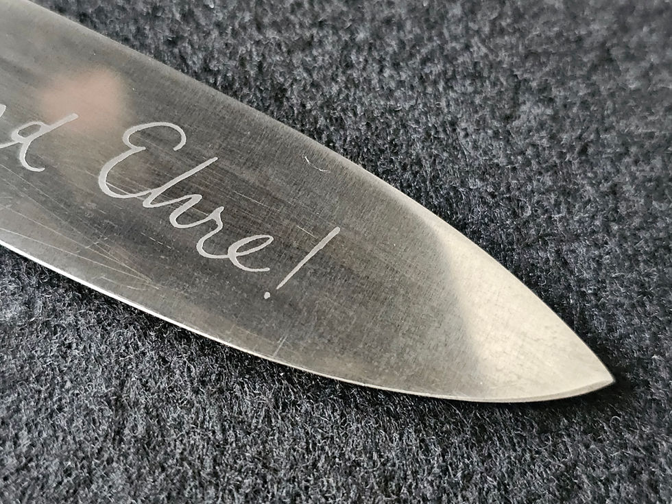 Thumbnail: Early Hitlerjugend knife with motto by Gottlieb. RARE!!!