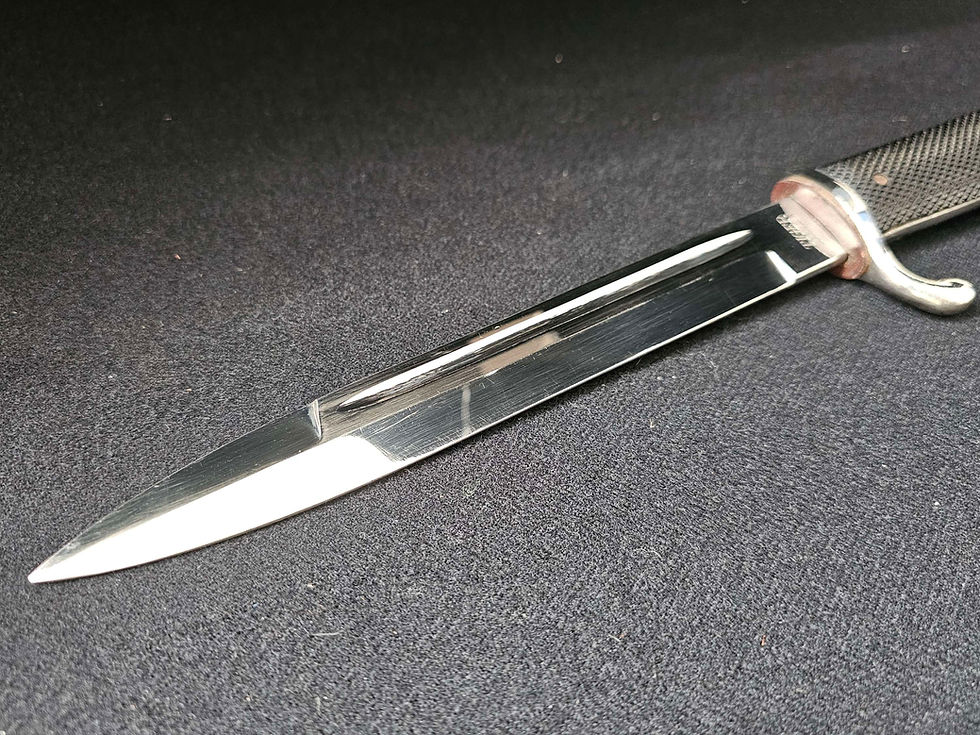 Thumbnail: A short KS 98 single-etched dress bayonet by

TIGER Solingen. 
