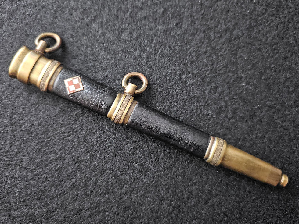 Thumbnail: Miniature dagger in the style of a Polish officer’s ceremonial dagger.
