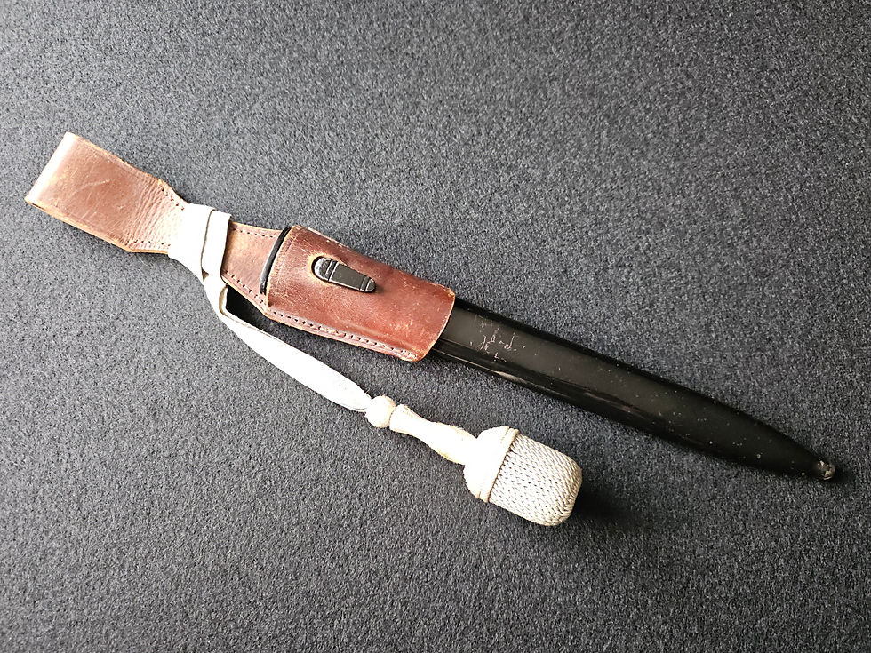 Thumbnail: Extremely Rare Early K98 Student Dress Bayonet by Emil Voos, Solingen.