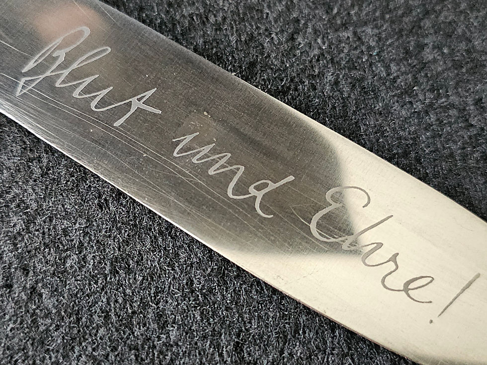 Thumbnail: Early Hitlerjugend knife with motto by Gottlieb. RARE!!!