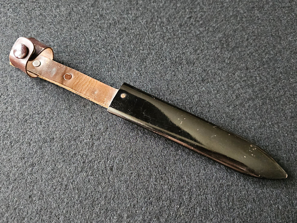 Thumbnail: Early Hitlerjugend knife with motto by Gottlieb. RARE!!!