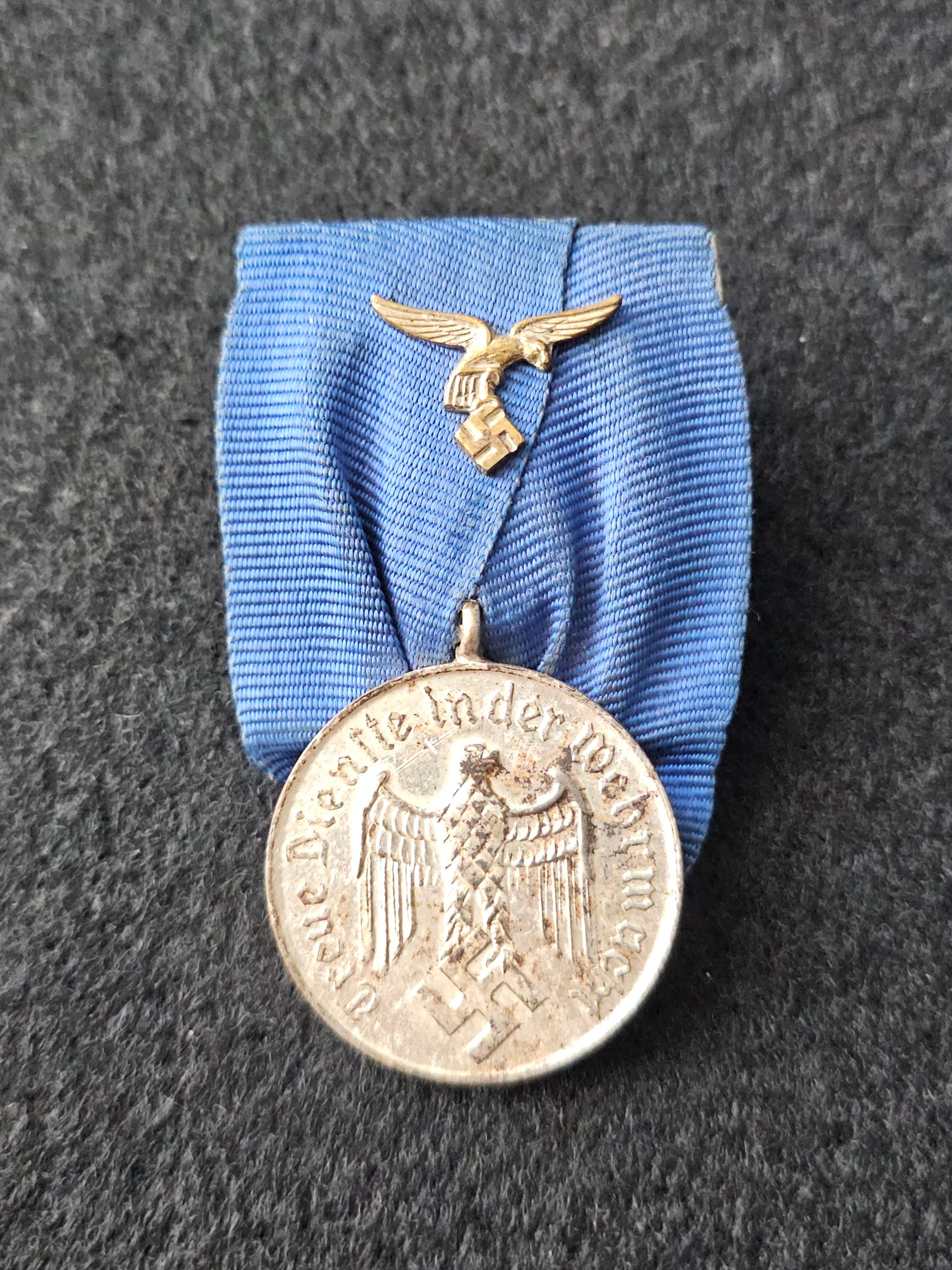 Luftwaffe 4 year service medal, single mounted.