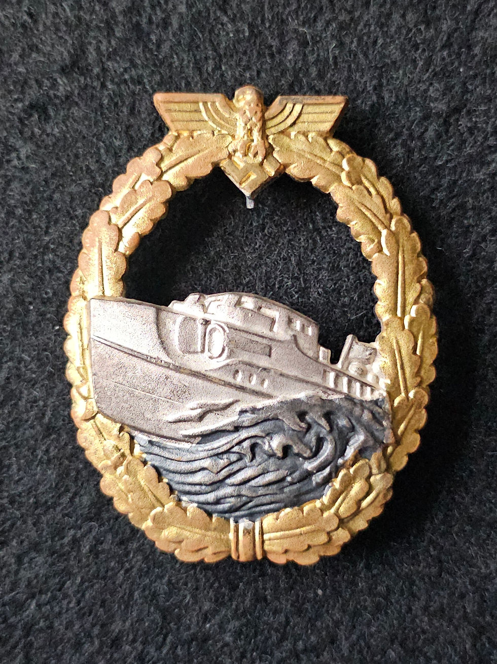 Kriegsmarine S-boat badge, 1st pattern by Schwerin.