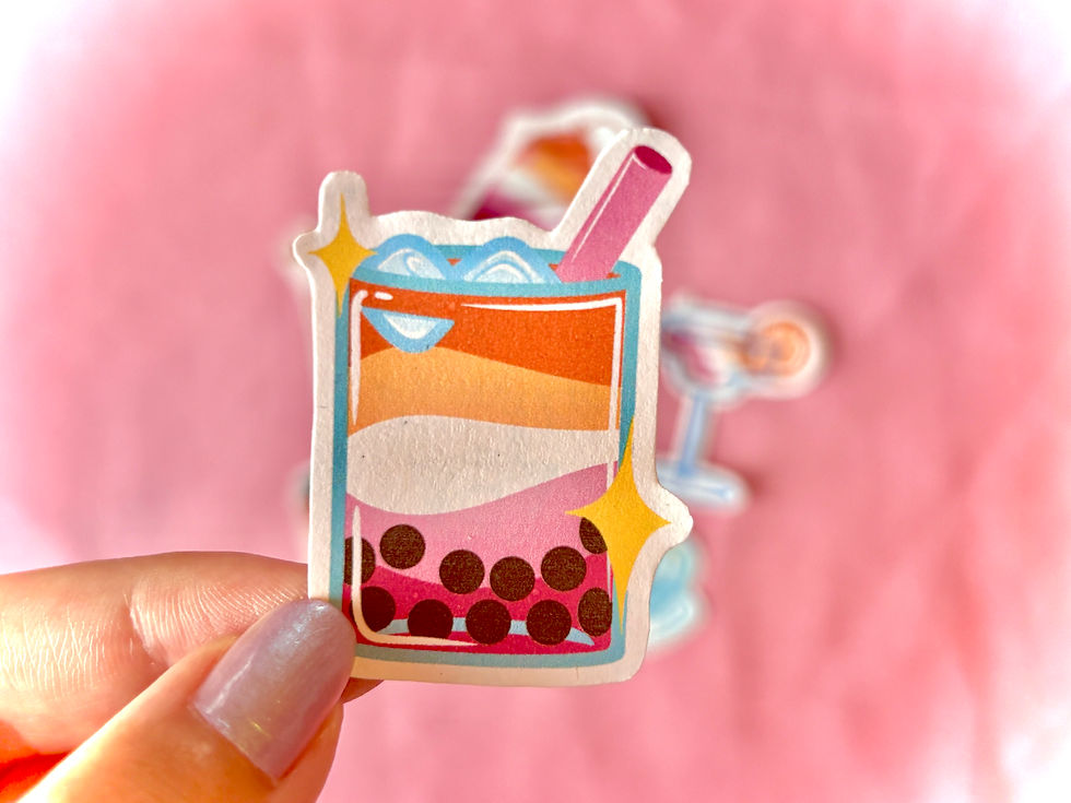Thumbnail: Lesbian Pride Drinks Stickers