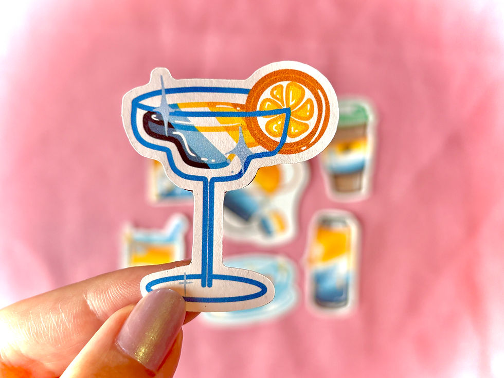 Thumbnail: AroAce Pride Drinks Stickers