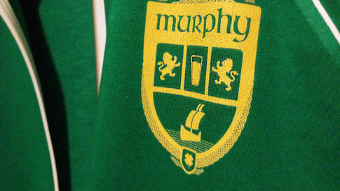 Modern family crest designed for St. Patty's day outerwear