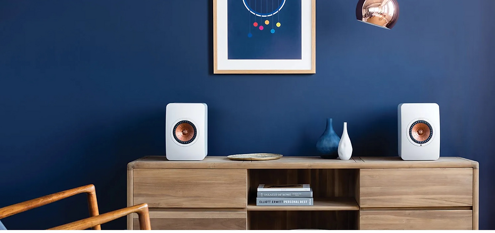 Thumbnail: KEF LSX Wireless Speakers Gloss Blue Black